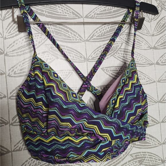 Athleta Bikini Top Twistini Multicolor 34 B/C - Picture 6 of 6